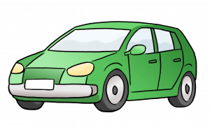 Ein grünes Auto